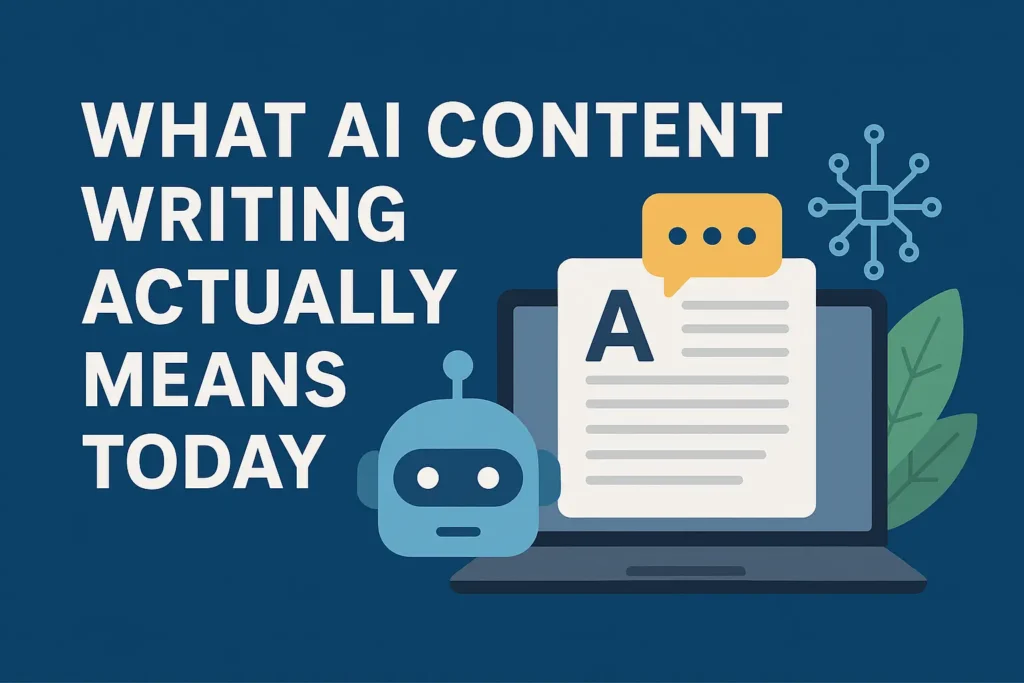 What AI Content Writing Actually Means Today