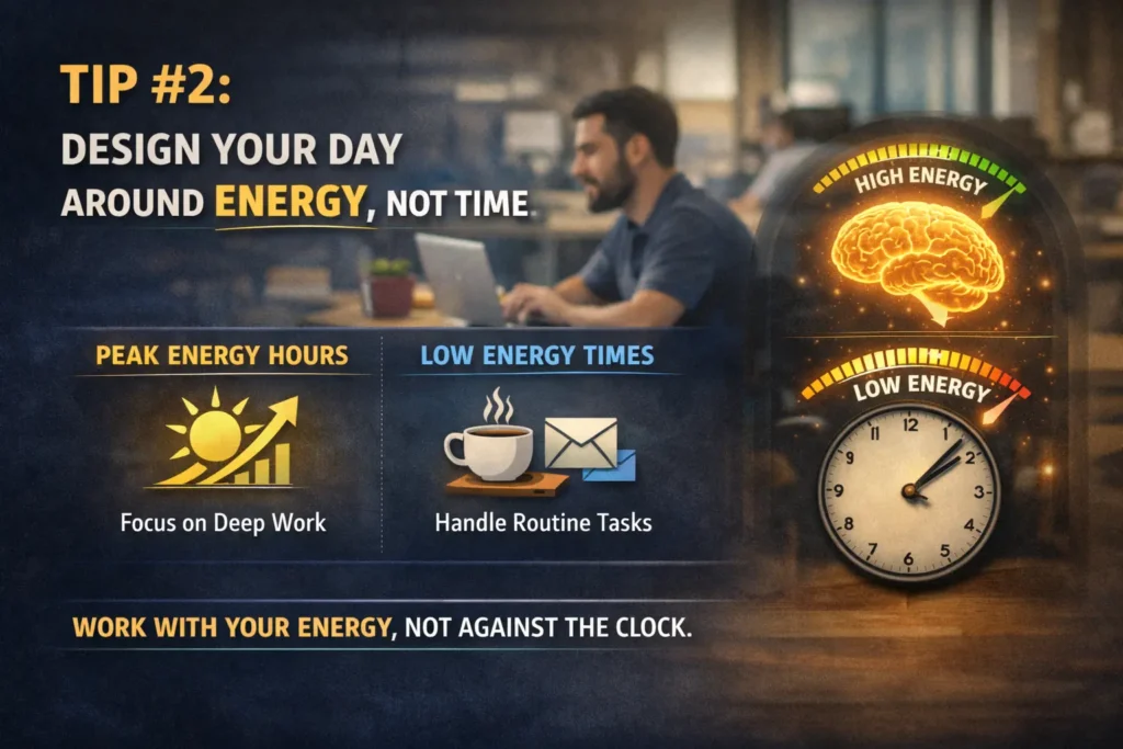 Tip #2: Design Your Day Around Energy, Not Time