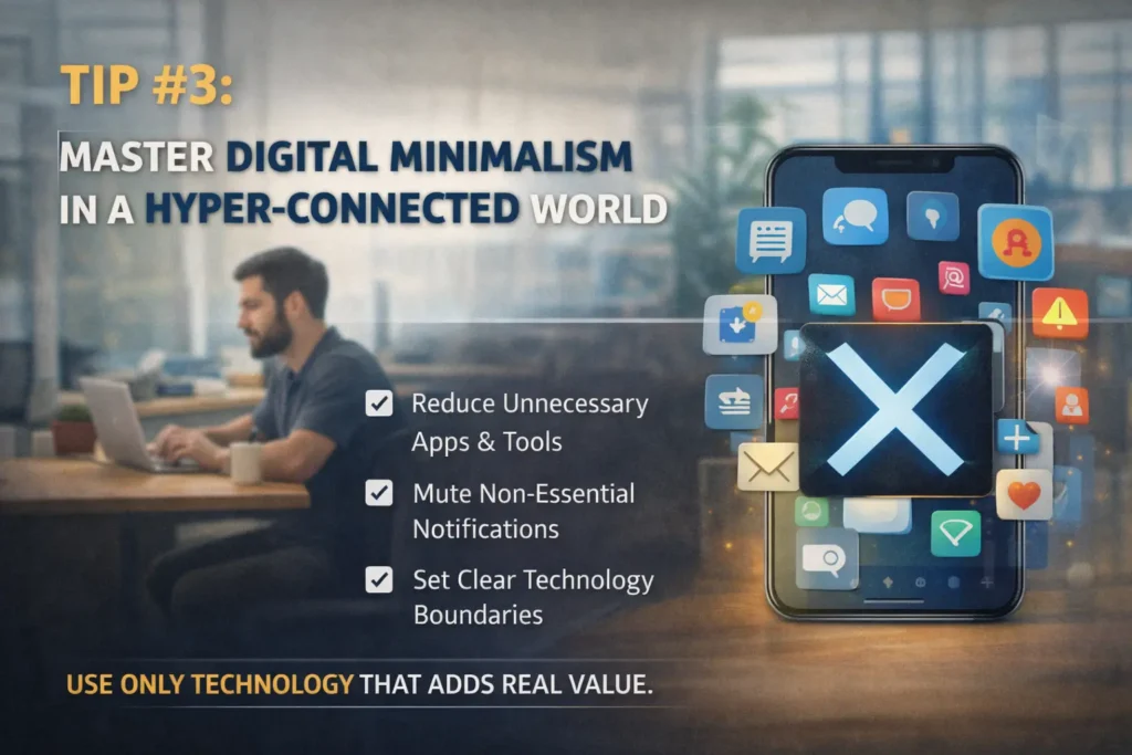 Tip #3: Master Digital Minimalism in a Hyper-Connected World