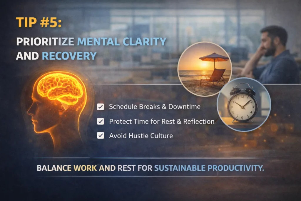 Tip #5: Prioritize Mental Clarity and Recovery
