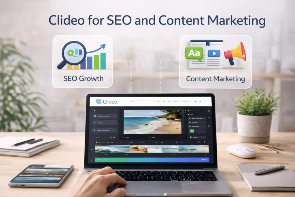 Clideo for SEO and Content Marketing