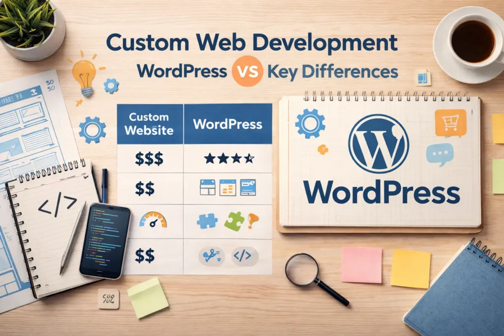 Custom Web Development vs WordPress: Key Differences