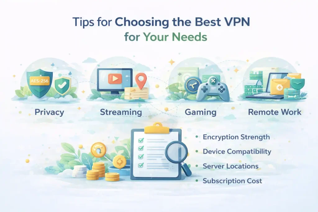 Tips for Choosing the Best VPN for Your Needs