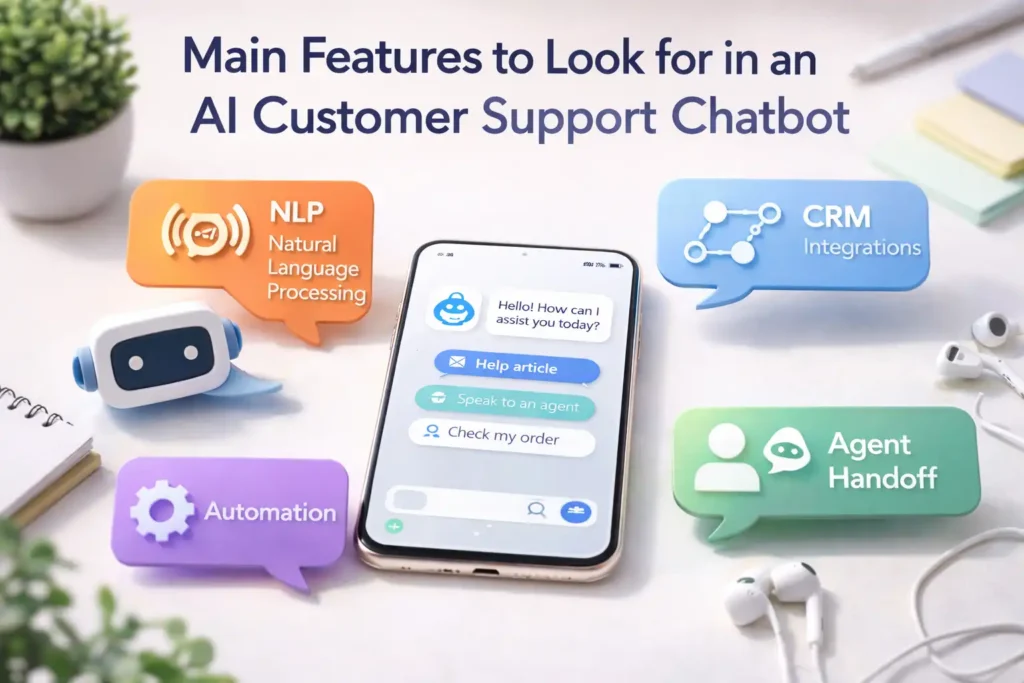 Main Features to Look for in an AI Customer Support Chatbot