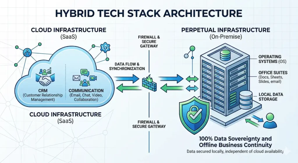 Hybrid tech stack architechure