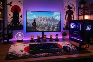How are anime desk setups becoming a major trend among fans?