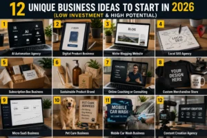 12 Unique Business Ideas to Start in 2026 (Low Investment & High Potential)