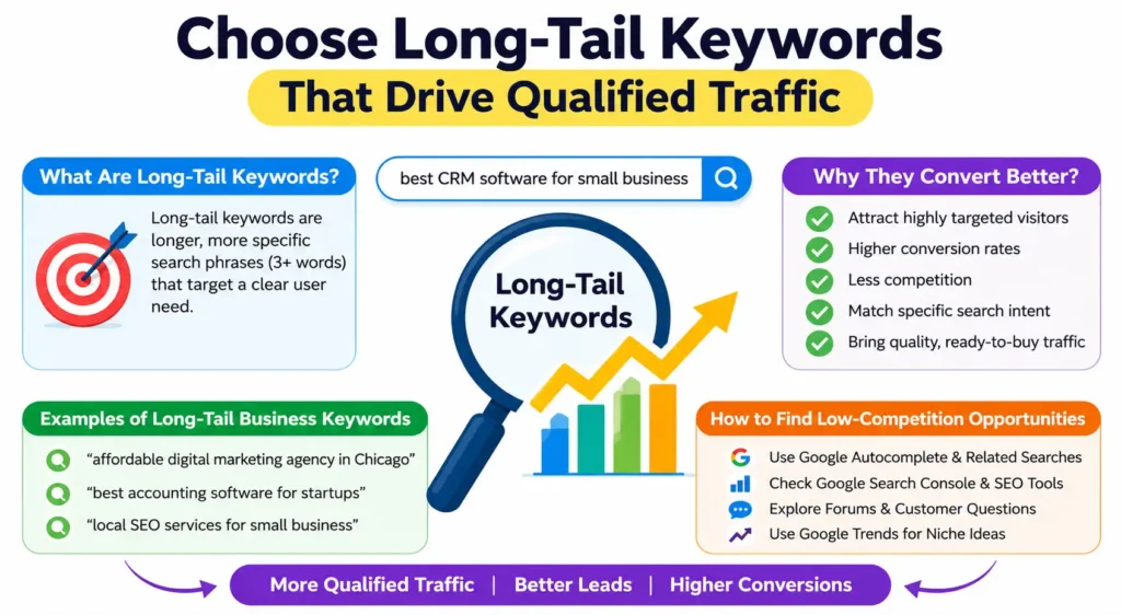 Choose Long-Tail Keywords That Drive Qualified Traffic