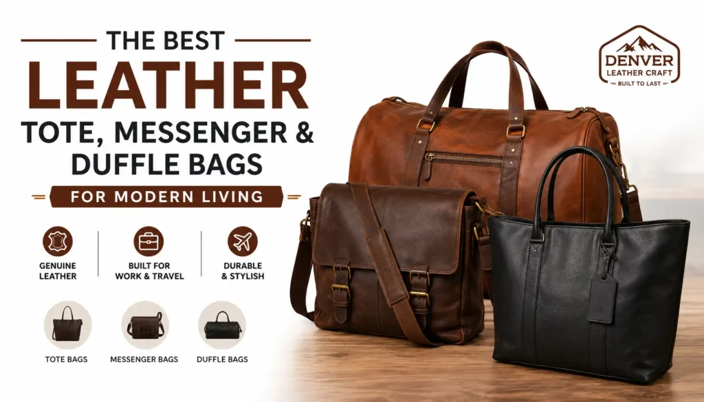 The Best Leather Tote, Messenger & Duffle Bags for Modern Living