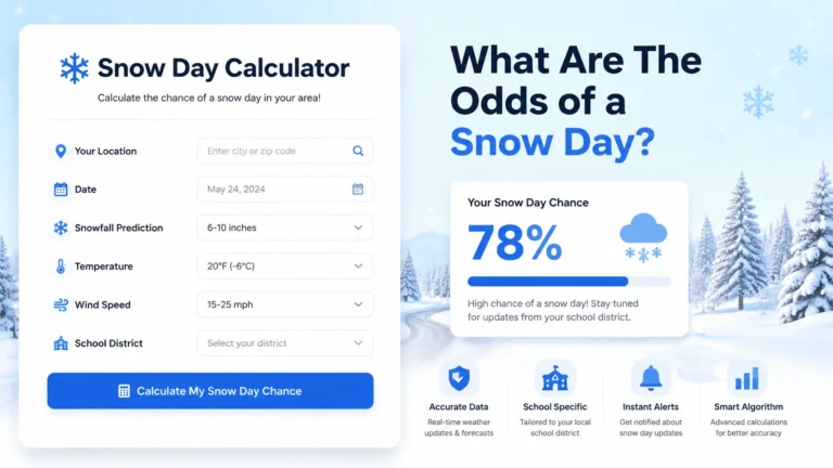Snow Day Calculator 2026: Predict School Closures Before the Storm Hits