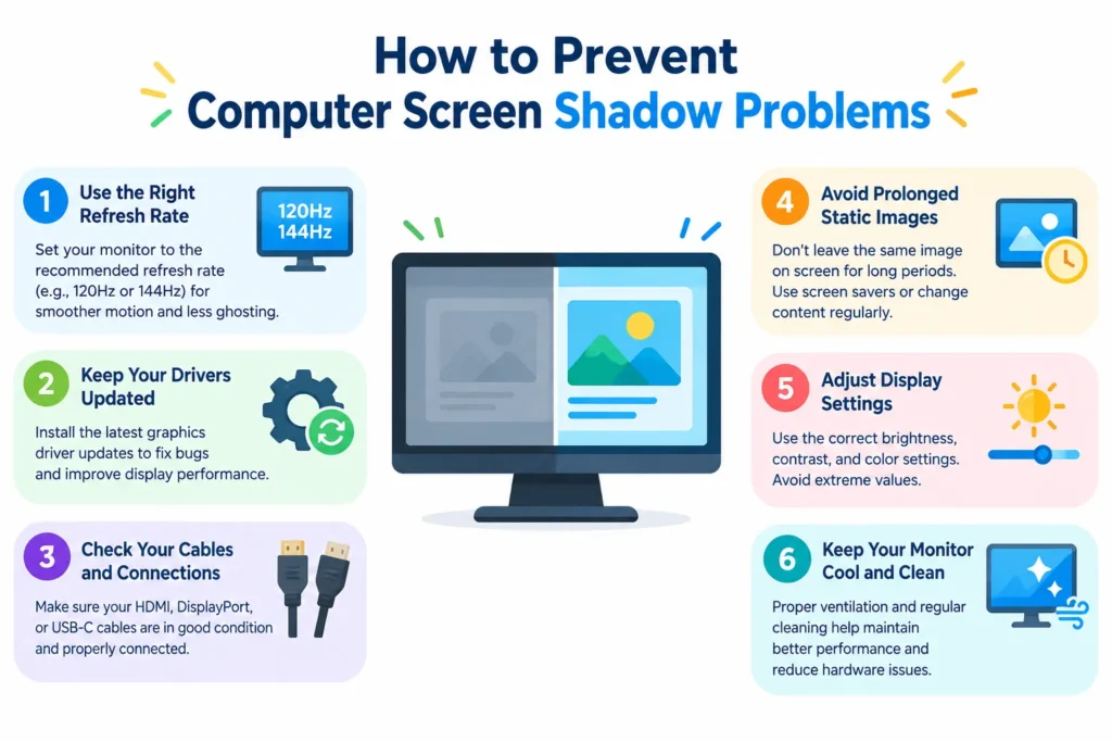 How to Prevent Computer Screen Shadow Problems