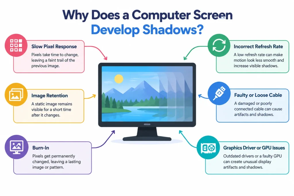Why Does a Computer Screen Develop Shadows?