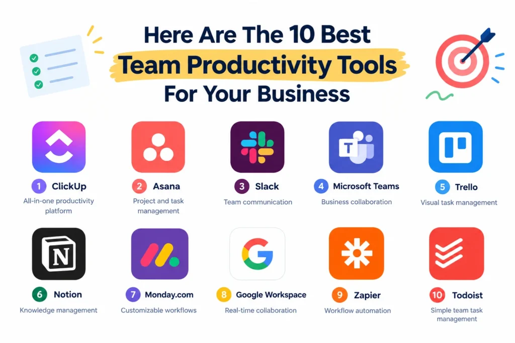 Here Are The 10 Best Team Productivity Tools For Your Business