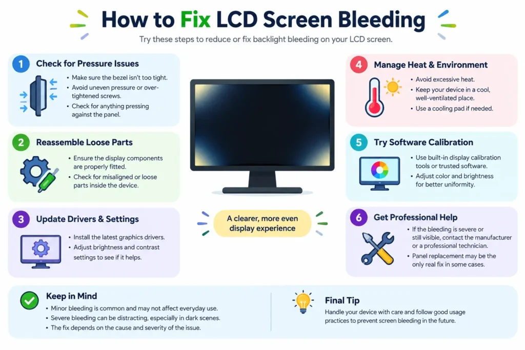 How to Fix LCD Screen Bleeding